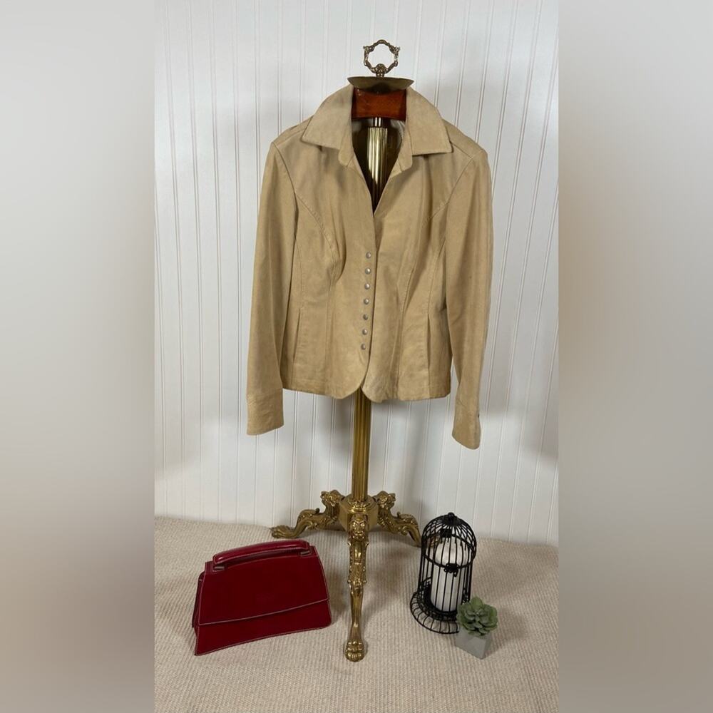 Tan Suede Leather Jacket | Vintage-Inspired Blazer Style by Live a Little
